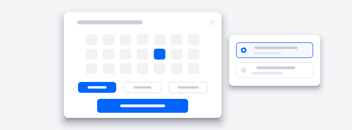 Picking interview times on the Jobbli calendar